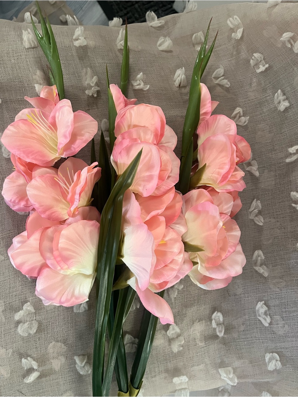Artificial Pink Gladiolus Stem - Home Accents